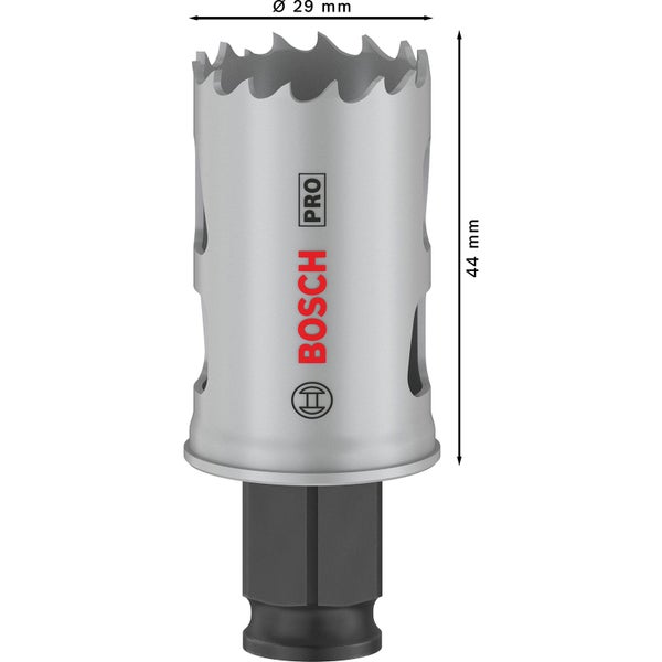 Bosch Pro Lochsäge mit den Maßen 29 Millimeter Durchmesser und 44 Millimeter Länge