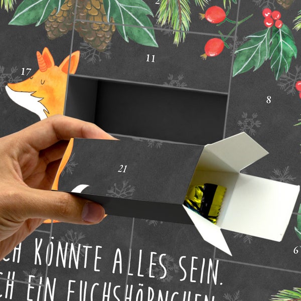Mr. & Mrs. Panda Befüllbarer Adventskalender Einhorn Fuchs - Schwarz