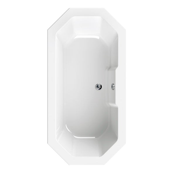 Calmwaters® Achteck Badewanne 180x90 cm, Acrylwanne Exclusive, Duo-Badewanne für zwei Personen, Maße 180 x 90 cm, 8-Eck-Badewanne, Achteckwanne, Duowanne in Weiß - 02SL3339