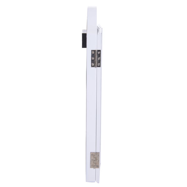 HOMCOM Kosmetikspiegel Schminkspiegel 16 x LED-Beleuchtung freistehend 180° ausklappbar Batteriebetrieben Weiß 3 Spiegel 73 x 53,5 x 4,5 cm