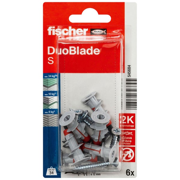 Fischer Dübel DuoBlade S, 6er-Pack