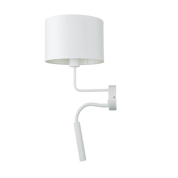 Wandleuchte mit Schirm und Leselampe