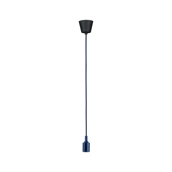 Neordic Pendelleuchte Ketil E27 max. 60W Nachtblau, Schwarz dimmbar Silikon, Kunststoff