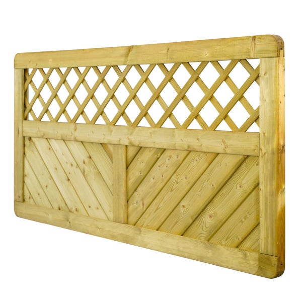 Holzzaunelement mit Rautenmuster für den Garten