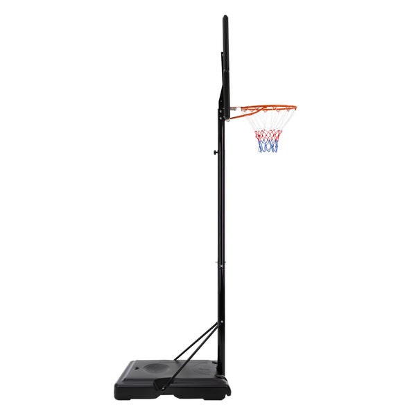 Hauki Basketballkorb-Set Outdoor mit Ständer, Rollen, Ball und Pumpe, Rot, höhenverstellbar 235-295 cm, Basketballständer mobil, Korbanlage tragbar, befüllbar, Basketballanlage für Kinder/Erwachsene