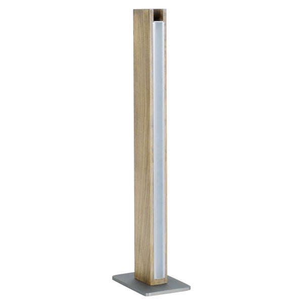 LED Tischleuchte STRAIGHT 51 cm hoch, aus Metall, Kunststoff und Eschenholz, mit fest verbauten LEDs, warmweiß (770lm, 3000K), dimmbar