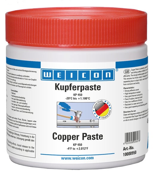 WEICON Kupferpaste | Schmier- und Trennmittelpaste auf Kupferbasis | 0,45 kg | kupfer