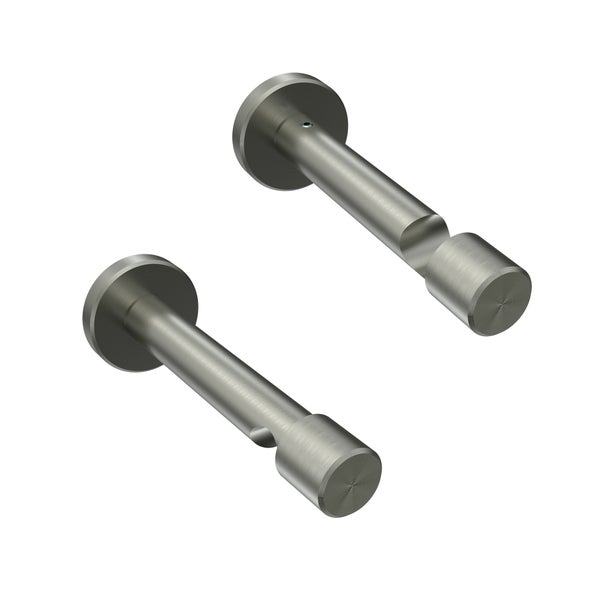 Zwei silberfarbene Kleiderhaken