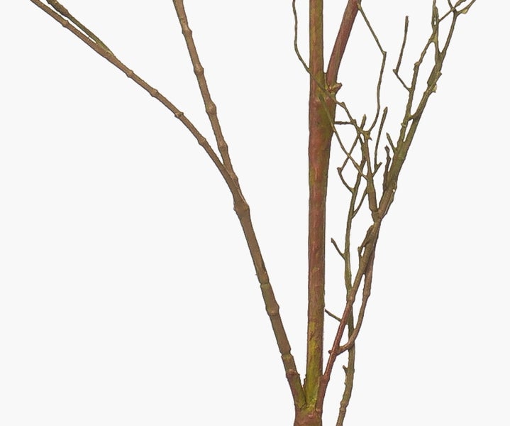 Künstliche Tigerlilie mit rosa gepunkteten Blüten, Knospen und grünen Blättern.