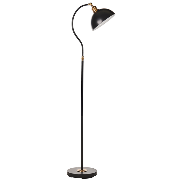 Stehlampe LENNON verstellbar Metall Schwarz