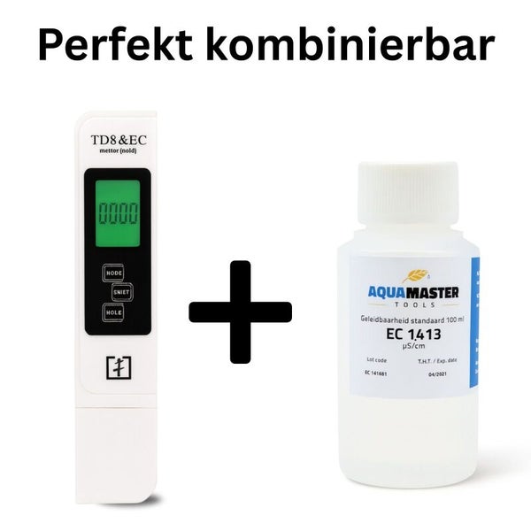 TD8 und EC Messgerät mit Kalibrierlösung