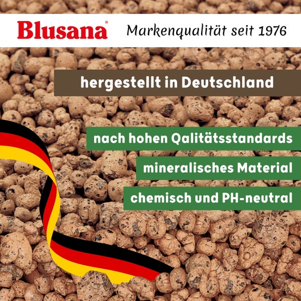 Blusana Blähton 10l Pflanzsubstrat für Hydrokultur Ton-Granulat Körnung 8-16 mm Drainagematerial & Bodenauflockerung