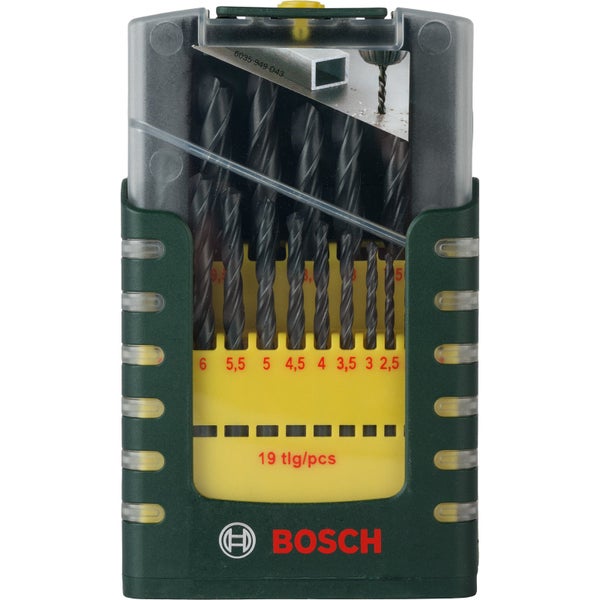 Bosch Metallbohrer-Set HSS-R 19tlg. 1 - 10 mm Gripbox - 2607017151