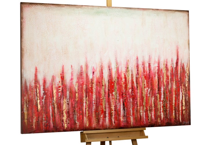 Handgemaltes Gemälde Acrylfarbe 150x100cm Gelb