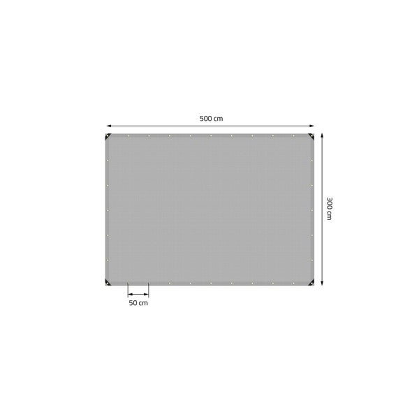 ECD Germany Premium Abdeckplane Gewebeplane mit Ösen, 5x3m 15m², 650g/m², Grau, PVC, Wasserdicht, Reißfest, 10 Haken, LKW-Plane Bootsplane Gartenplane Holzplane, Schutzplane für Gartenmöbel Pool Auto