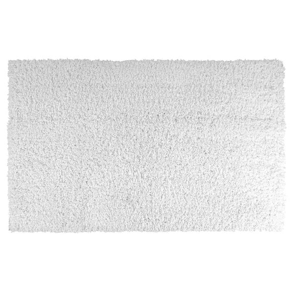 FLOORDIREKT Badematte Sky Soft - Reckteckig - Rutschhemmende Rückseite - Weiß - 50 x 80 cm