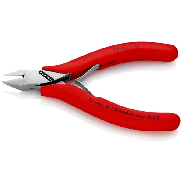 Knipex Elektronik-Seitenschneider mit rotem Griff