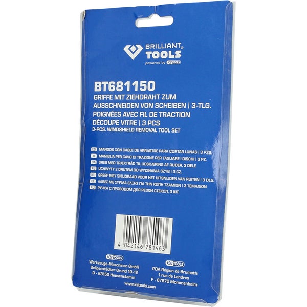 BRILLIANT TOOLS Griffe mit Ziehdraht 3tlg. - BT681150