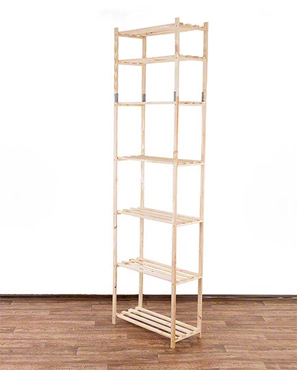 PROREGAL Holzregal Timbercraft HxBxT 220 x 65 x 28,5 cm Fachlast 35 kg 7 Fachboden 1,4 cm Dickes Kiefernholz Natur