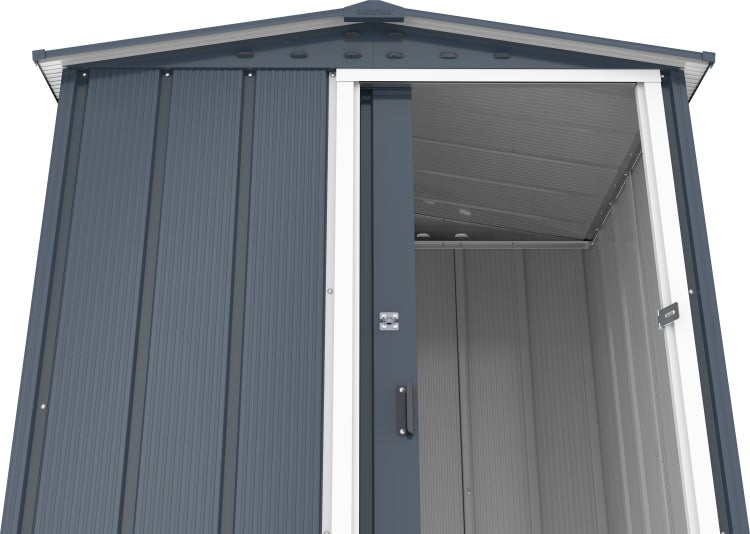 Metall Gerätehaus 163x112 Gartenhaus Schiebetür