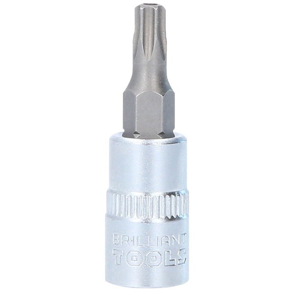 BRILLIANT TOOLS 1/4 Torx-Bit-Stecknuss mit Stirnlochbohrung TB25 - BT020984