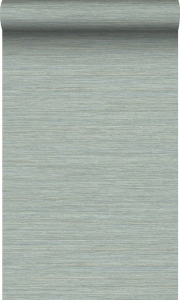 Origin Wallcoverings Tapete Gewebeoptik Seladongrün - 53 cm x 10.05 m - 347654
