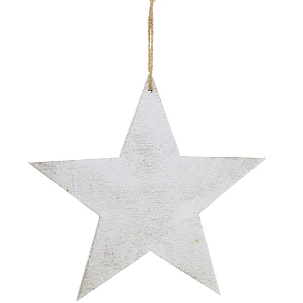 Weihnachtsstern aus Holz zum Aufhängen