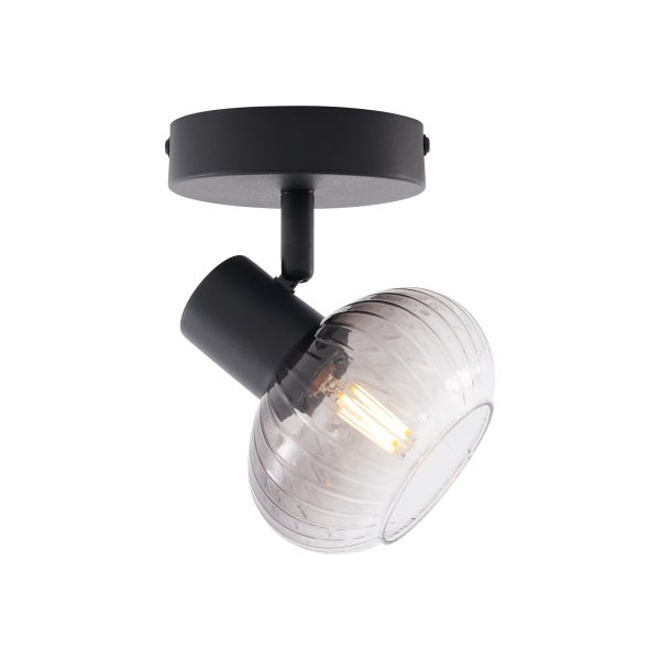 Deckenleuchte mit Glas und Spot