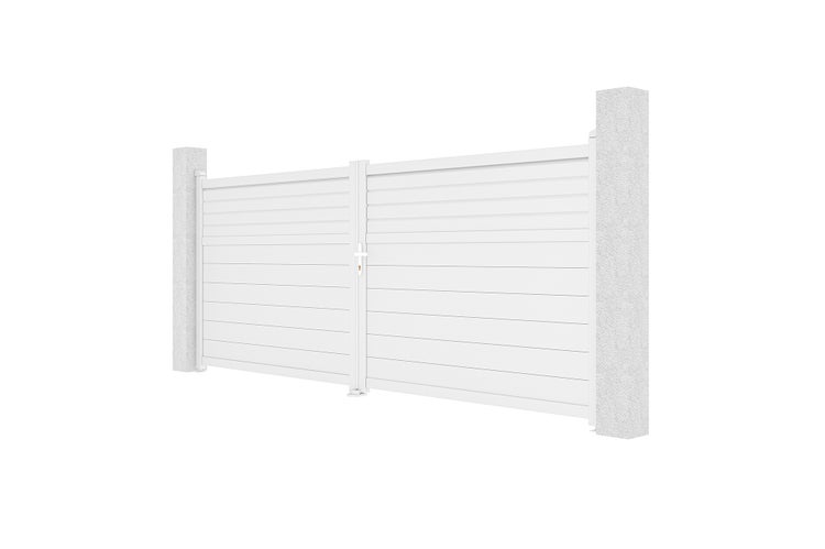 Flügeltor 4m CARPATIA H.160 Weißaluminium