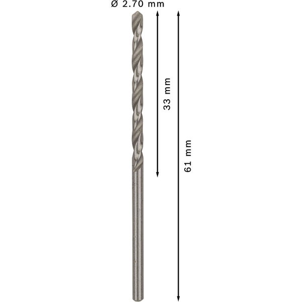 Bosch PRO Metal HSS-G Spiralbohrer 2,7 x 33 x 61 mm - 2608585479