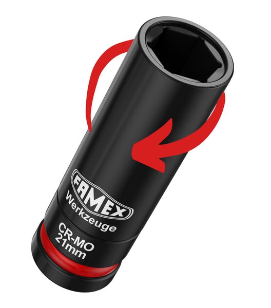 FAMEX Werkzeug Steckschlüssel Cr-Mo 21 mm