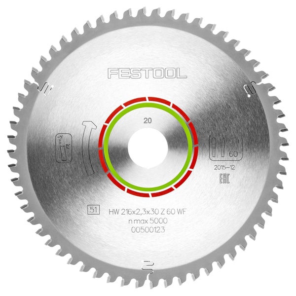 Festool Spezial-Sägeblatt 216x2,3x30 WZ/FA60 - 500123