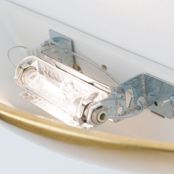 Halogenstablampe in Halterung an einer Leuchte
