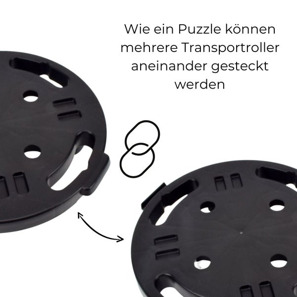 Pflanzenroller Outdoor Wetterfest Rollbrett Pflanzen Blumentopf Untersetzer mit Rollen Pflanzenroller Rund Blumenroller 30 cm