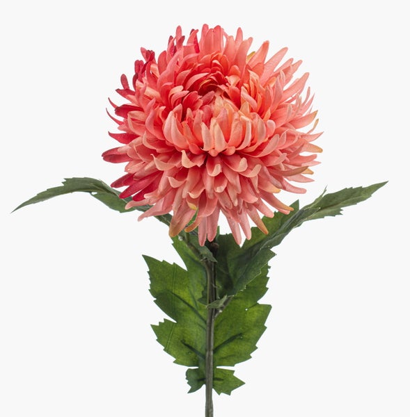 Künstlicher Blumenzweig mit gelben Blüten und grünem verzweigtem Stiel.