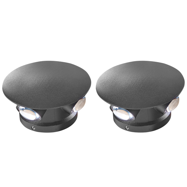 LED Außenwandleuchte 2er Set MAURICE Schwarz