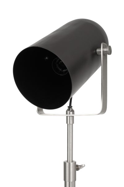 Moderne Stehlampe im Loft Studio Look in Schwarz Silber 163 | Wohnzimmer Esszimmer Leuchte