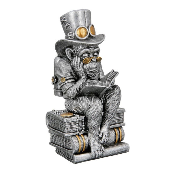 Casablanca by Gilde Steampunk Reading Ape, H 23 cm