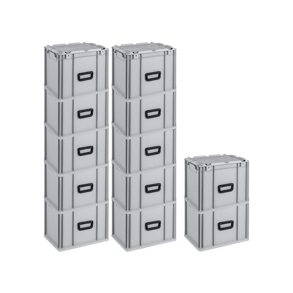 PROREGAL SuperSparSet 12 x Eurobox NextGen Portable HxBxT 33,5 x 30 x 40 cm 30 Liter Eurobehälter Transportbox Transportbehälter Stapelbehälter