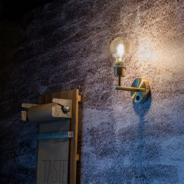 Wandleuchte Gold mit Schalter 1 Licht - Combi