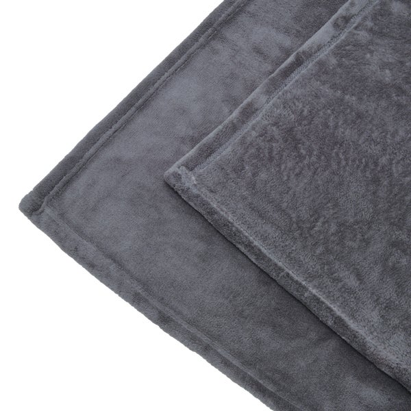 Beautissu Aurelia Decke 220x240cm Anthrazit