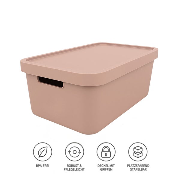Aufbewahrungsbox aus Kunststoff mit Deckel