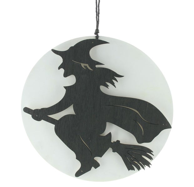Halloween-Dekoration mit Hexenmotiv