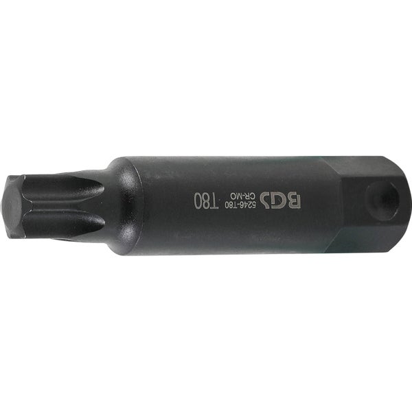 BGS Bit Länge 100 mm Antrieb Außensechskant 22 mm T-Profil (für Torx) T80 - 5246-T80
