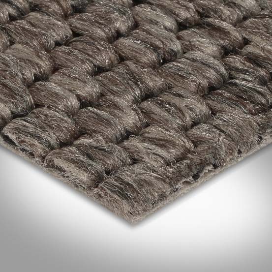 Sisal Teppichboden in Grau Braun natürliche Optik mit Vliesrücken 400 cm Breite (Meterware)