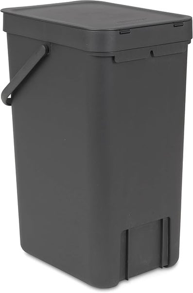 Brabantia Abfallsammler Mit Stay Open Deckel 16 Liter HxBxT 40 x 27,9 x 22 cm Kunststoff Dunkelgrau