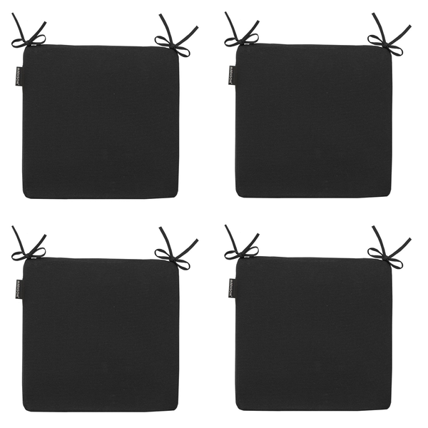 Sitzkissen Panama schwarz - Ca. 40x40 cm - 4er-Set