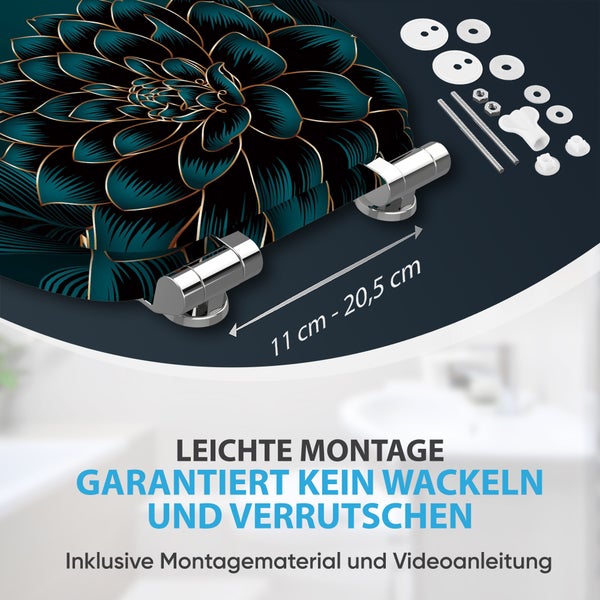 WC-Sitz mit Absenkautomatik Dahlien