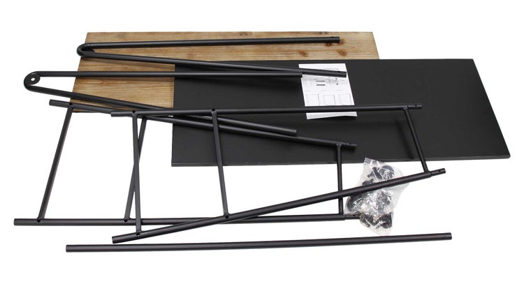 FRANK FLECHTWAREN | Garderobe Mobil, 99 x 39,5 x 173,5 cm, METALL, HOLZ