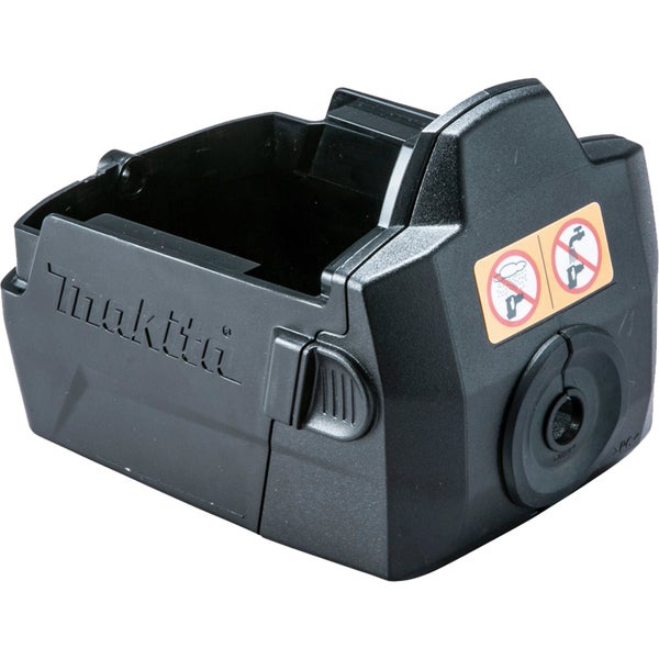 Makita Logo. Warnhinweis: Vor Nässe schützen. Nicht mit Wasser reinigen.